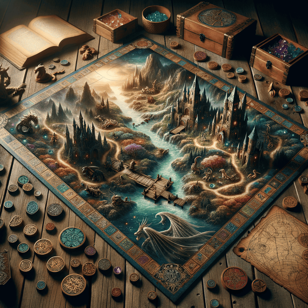 Final rendered fantasy game board design
